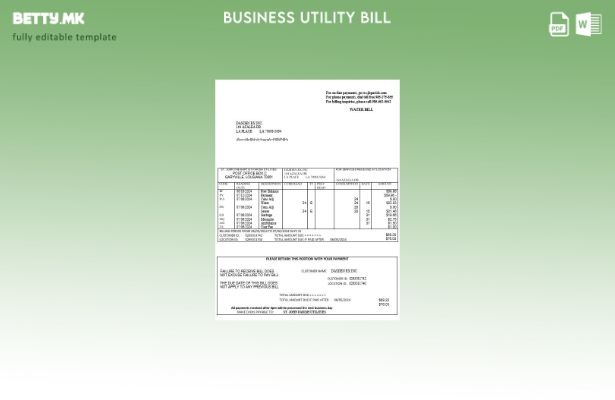 САД Луизијана Парохија Свети Јован Крстител деловна сметка за вода